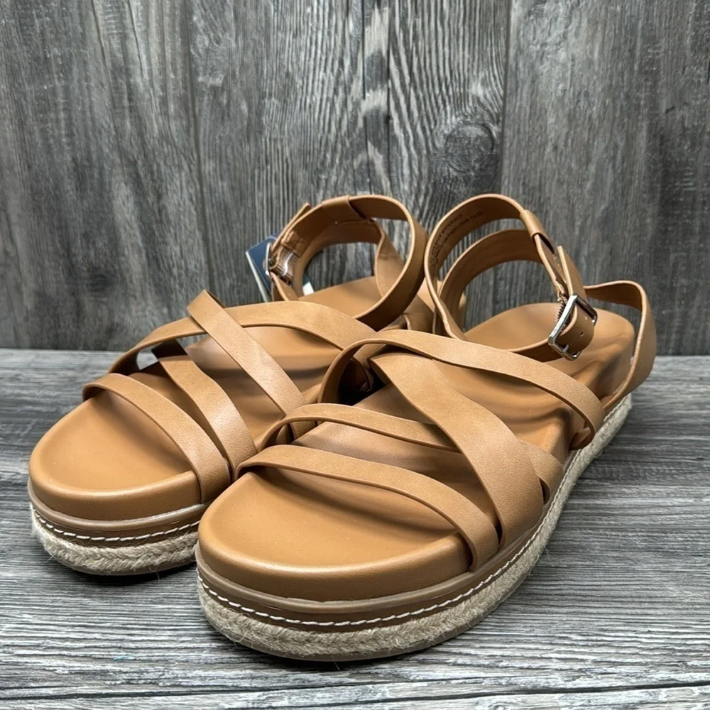 Women's Tanna Platform Sandals - Universal Thread Cognac - Picture 4 of 9